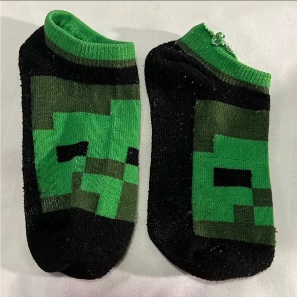 Minecraft 6 Pack Kids Socks Size S/M - Picture 3 of 5